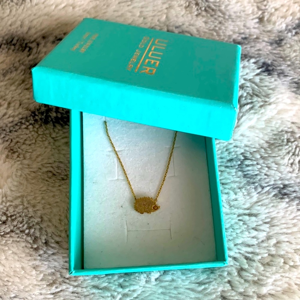 Vintage Find- Dainty Faux Gold Hedgehog Necklace